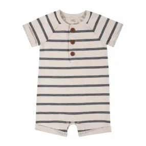 Baby Boys Stripe Short Sleeve Romper