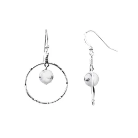 Earring | Notched Hoop | Howlite