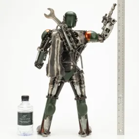 20 Boba Fett with Blaster Inspired Recycled Metal Art Sculpture