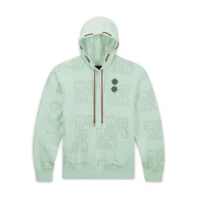 AIR JORDAN X CLOT ALL-OVER PRINT FLEECE HOODIE - BARELY GREEN/LIGHT SILVER/STORMRED