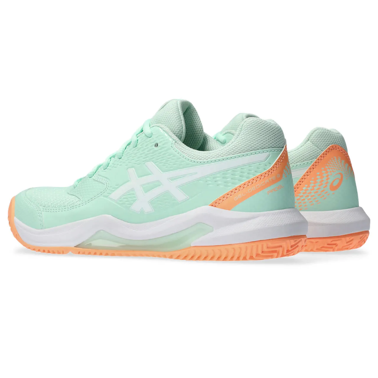 Asics Padelschoen Gel Dedicate 8 Padel Dames Groen Oranje