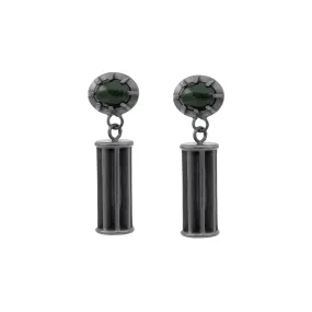 Bloodstone Column Earrings