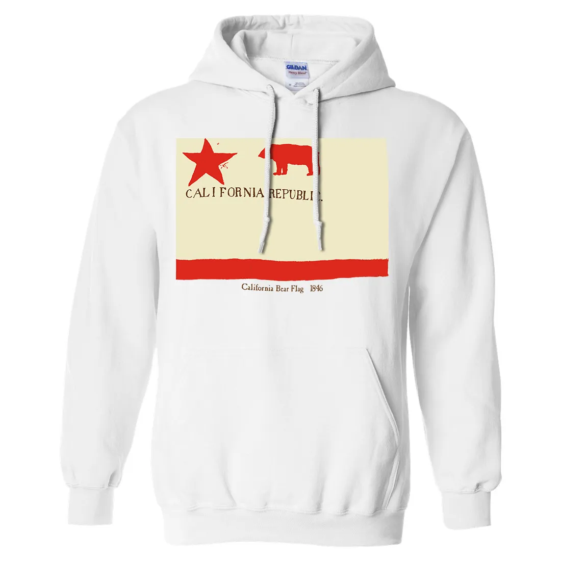 California Republic Bear Flag 1846 Sweatshirt Hoodie