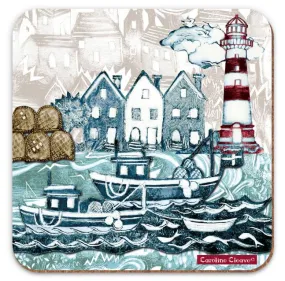 Emma Ball 'Fishing Village Lighthouse' Coaster