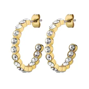 HOLLY SHINY GOLD CRYSTAL EARRINGS