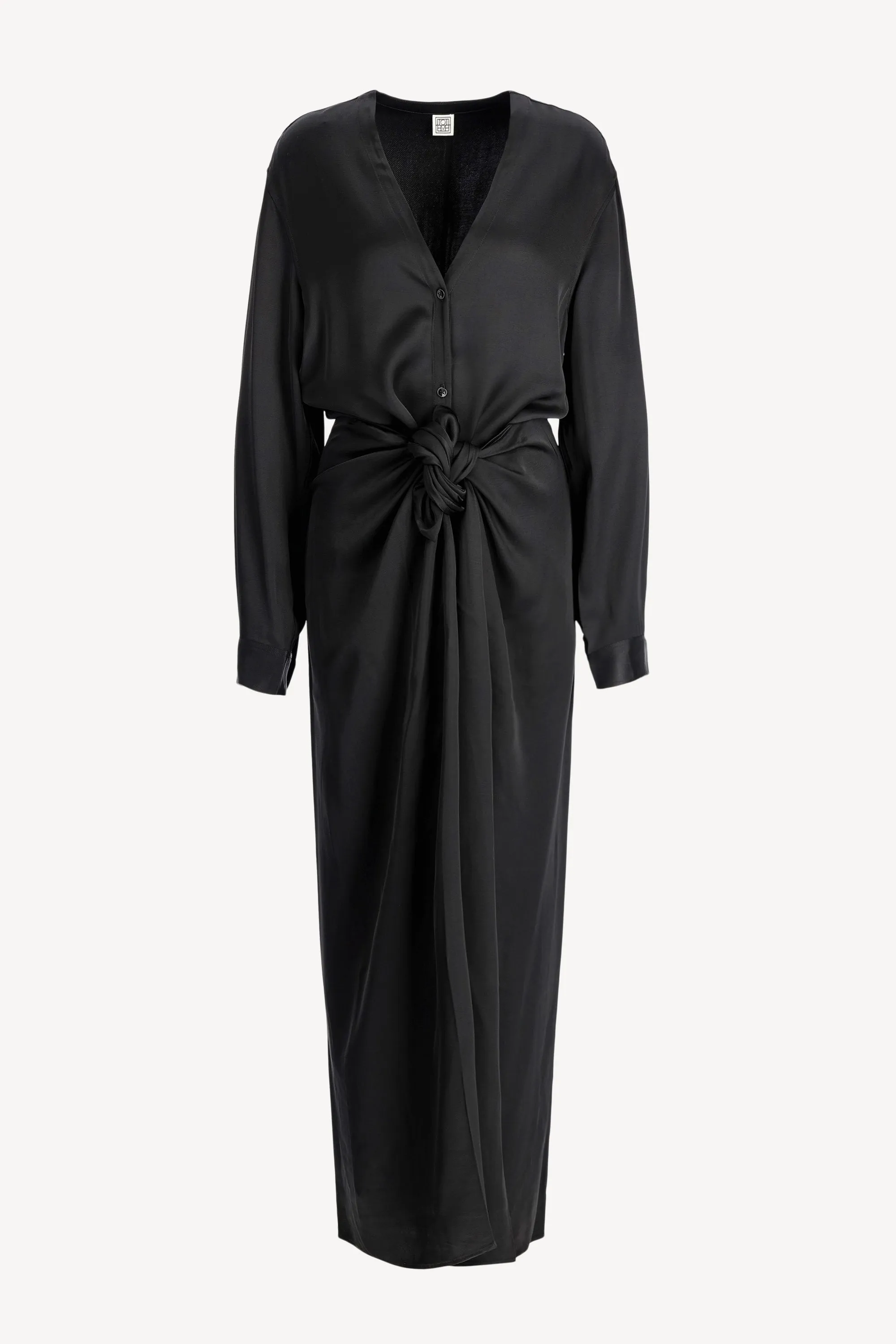 Kleid Satin Knot in Schwarz