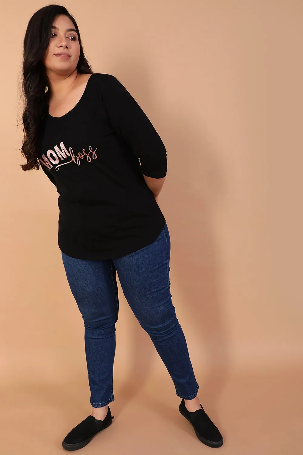 Mom Boss Black Tshirt