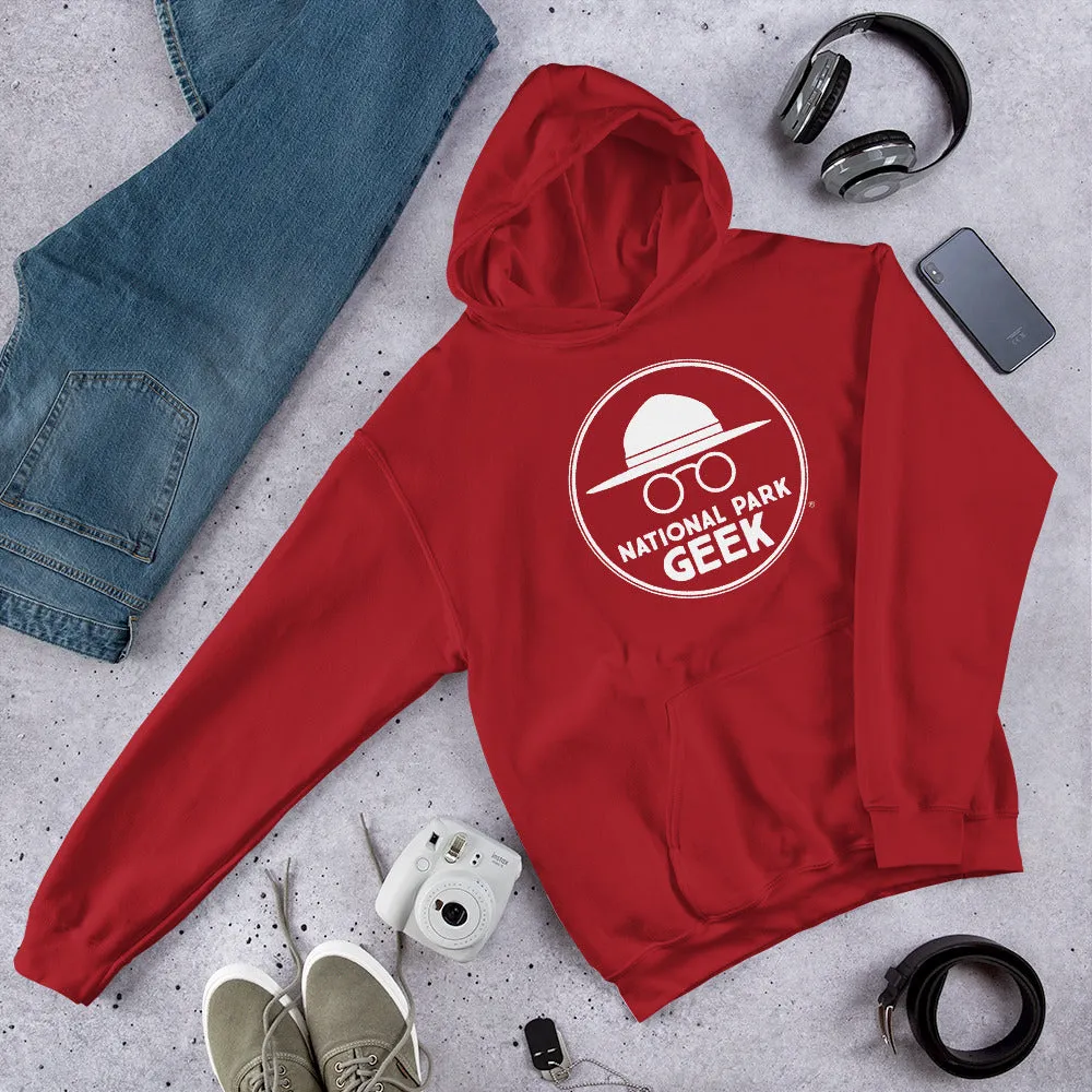 National Park Geek Unisex Hoodie White Logo