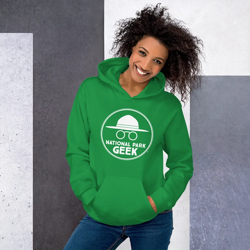 National Park Geek Unisex Hoodie White Logo