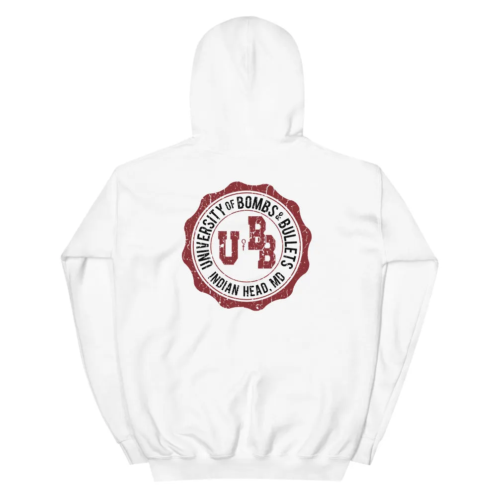 University of Bombs and Bullets Indian Head Aged Unisex Hoodie