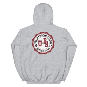 University of Bombs and Bullets Indian Head Aged Unisex Hoodie